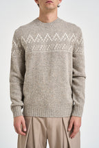 Maglione uomo girocollo beige mélange 465 EN02930 AT.P.CO 