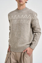Maglione uomo girocollo beige mélange 465 EN02930 AT.P.CO 