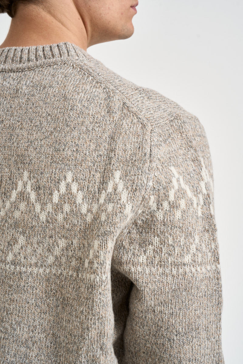 Maglione uomo girocollo beige mélange 465 EN02930 AT.P.CO 