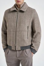 Bomber uomo Danny a spina di pesce beige DENNY JR25930 AT.P.CO 