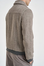 Bomber uomo Danny a spina di pesce beige DENNY JR25930 AT.P.CO 