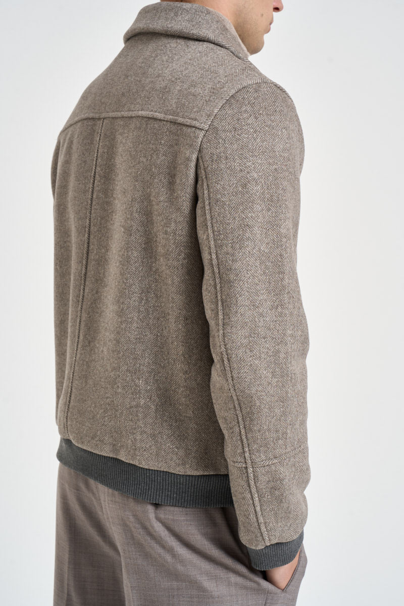 Bomber uomo Danny a spina di pesce beige DENNY JR25930 AT.P.CO 