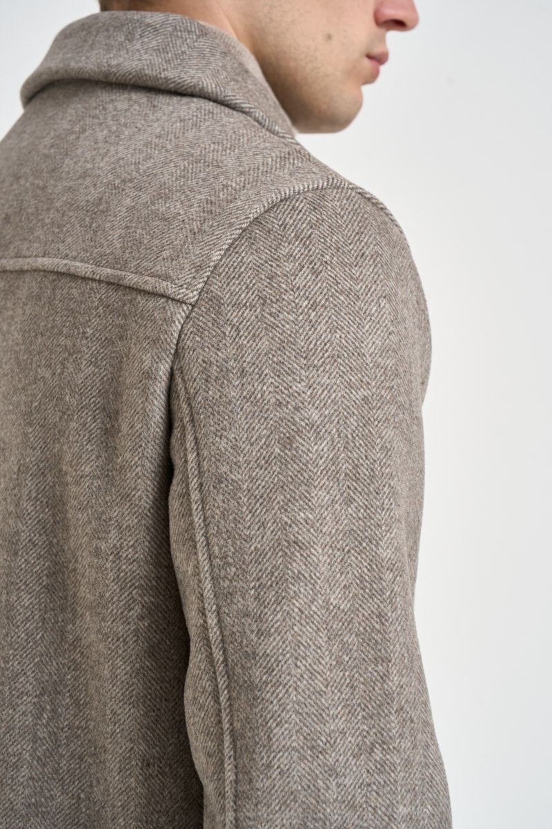 Bomber uomo Danny a spina di pesce beige DENNY JR25930 AT.P.CO 