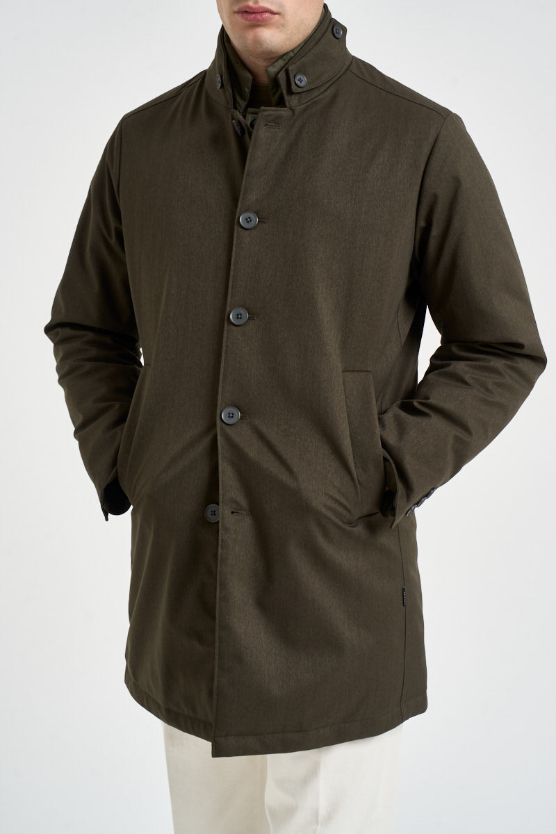 Giaccone uomo midi verde oliva scuro NINO PL060890 AT.P.CO 