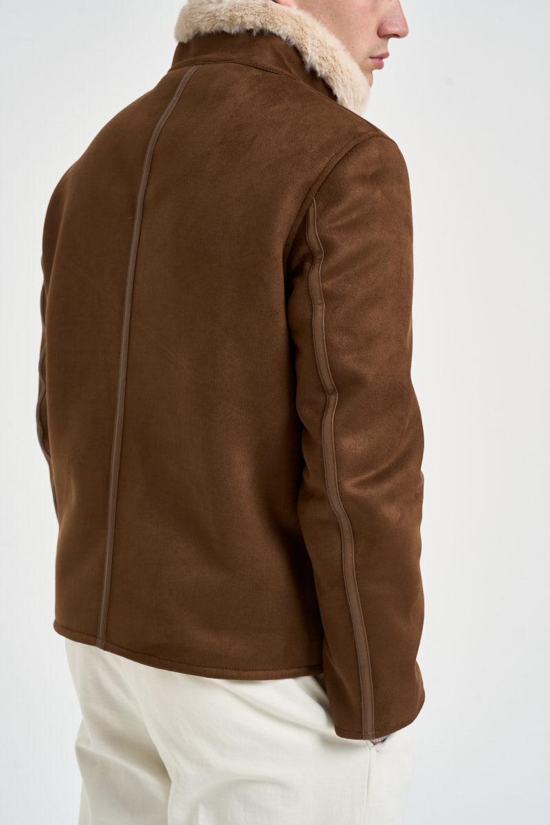 Giubbotto uomo in suede marrone SVEN MT7235 AT.P.CO 