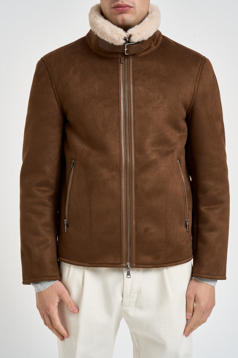 Giubbotto uomo in suede marrone SVEN MT7235 AT.P.CO 