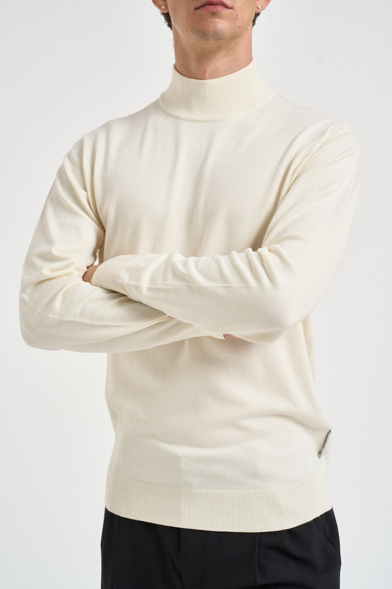 Maglia uomo dolcevita panna 262042 173 BERNA 