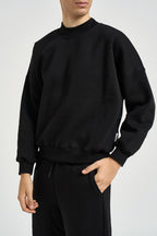 Felpa uomo girocollo nera 262073 01 BERNA 
