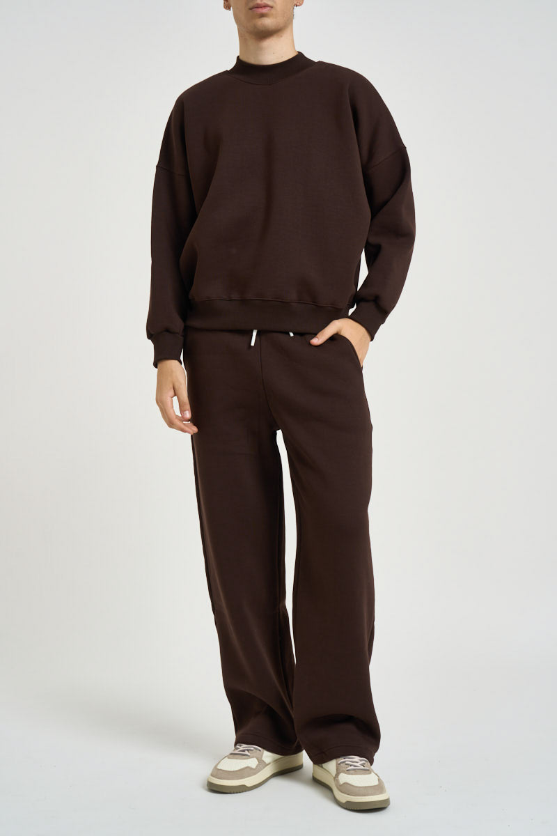 Felpa uomo girocollo marrone 262073 134 BERNA 