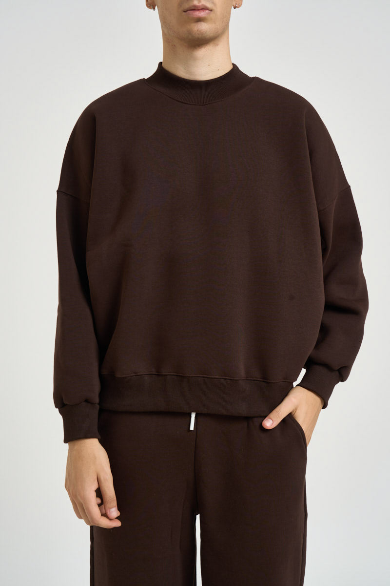 Felpa uomo girocollo marrone 262073 134 BERNA 