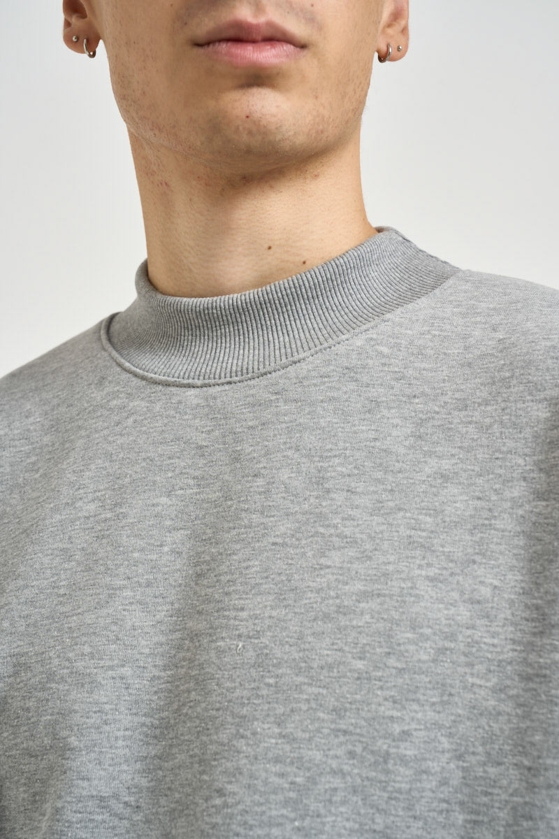 Felpa uomo girocollo grigio melange 262073 21 BERNA 