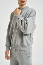 Felpa uomo girocollo grigio melange 262073 21 BERNA 