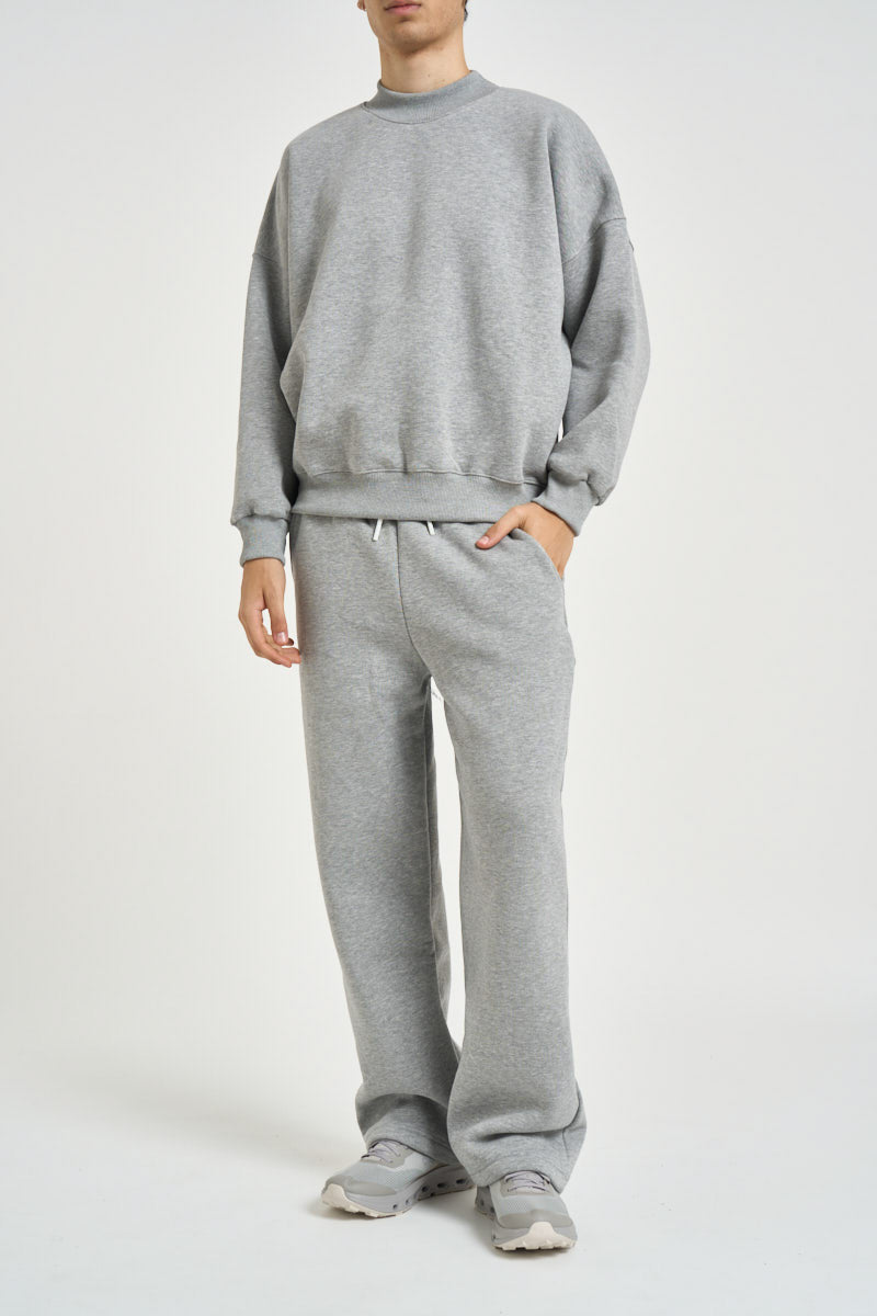 Felpa uomo girocollo grigio melange 262073 21 BERNA 