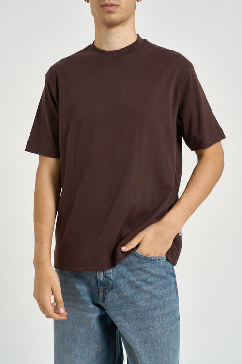 T-shirt uomo girocollo marrone - 1