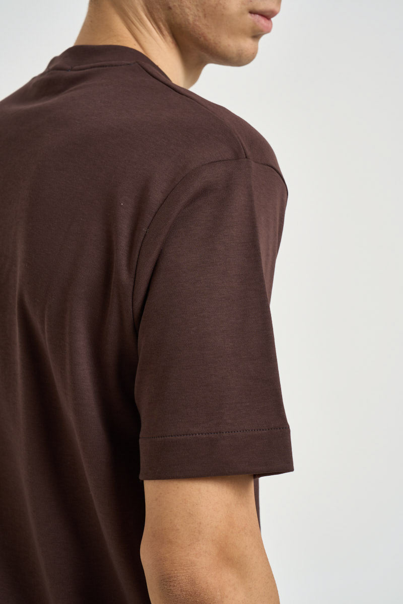 T-shirt uomo girocollo marrone 262079 134 BERNA 
