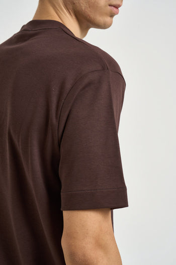 T-shirt uomo girocollo marrone - 4