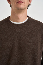 Maglia uomo girocollo marrone 262281 134 BERNA 