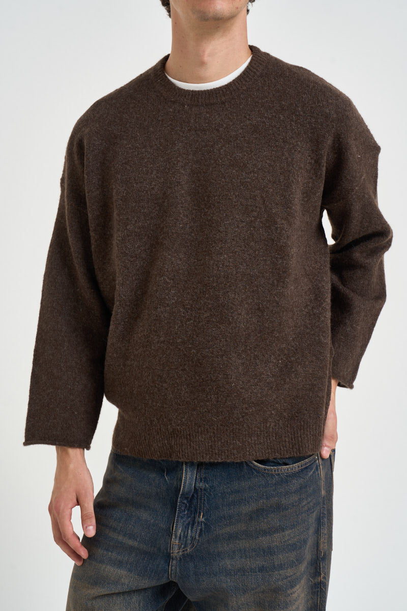 Maglia uomo girocollo marrone 262281 134 BERNA 