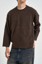 Maglia uomo girocollo marrone 262281 134 BERNA 