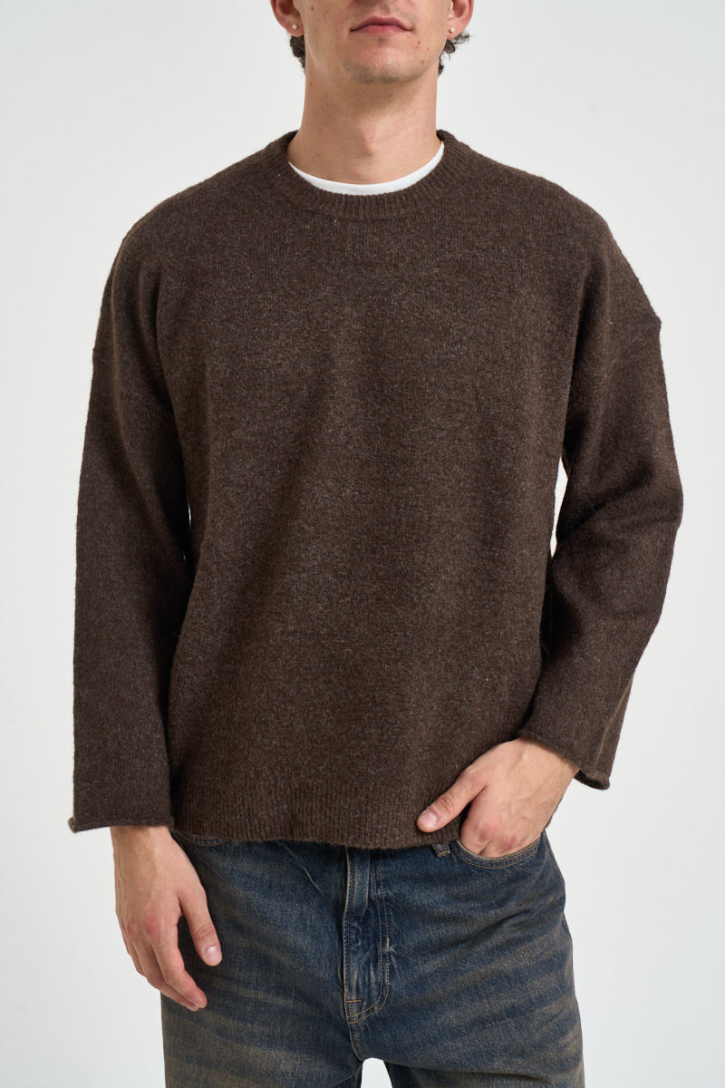 Maglia uomo girocollo marrone 262281 134 BERNA 
