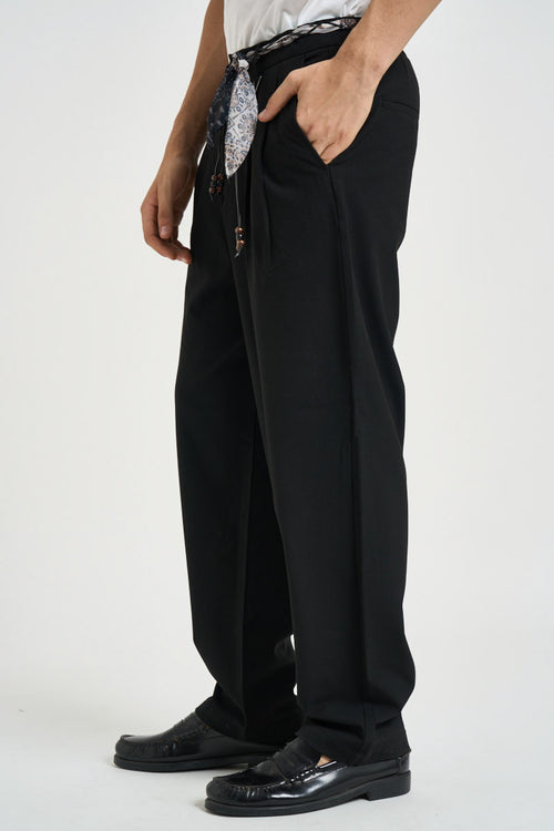 Pantalone uomo sartoriale nero - 2