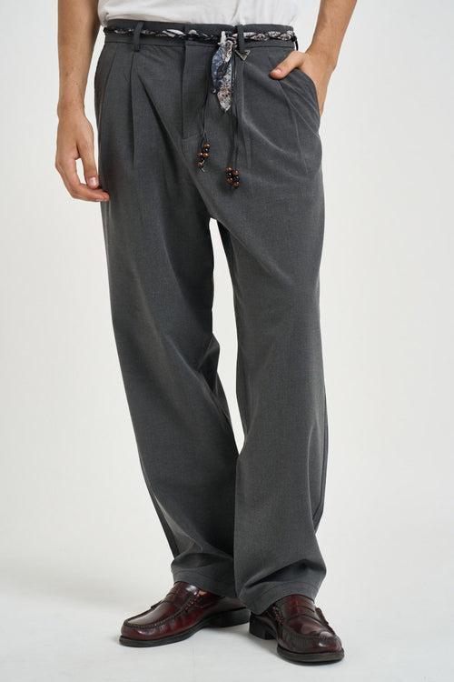 Pantalone uomo sartoriale grigio antracite - 1