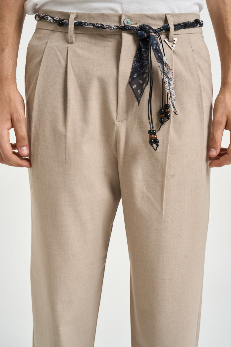 Pantalone uomo sartoriale beige 262303 8 BERNA 
