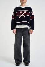 Polo uomo longsleeve in velluto blu 262363 30 BERNA 