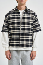 Camicia uomo cropped longslive a quadri multicolor 262371 30 BERNA 