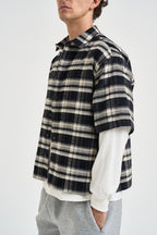 Camicia uomo cropped longslive a quadri multicolor 262371 30 BERNA 