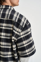 Camicia uomo cropped longslive a quadri multicolor 262371 30 BERNA 