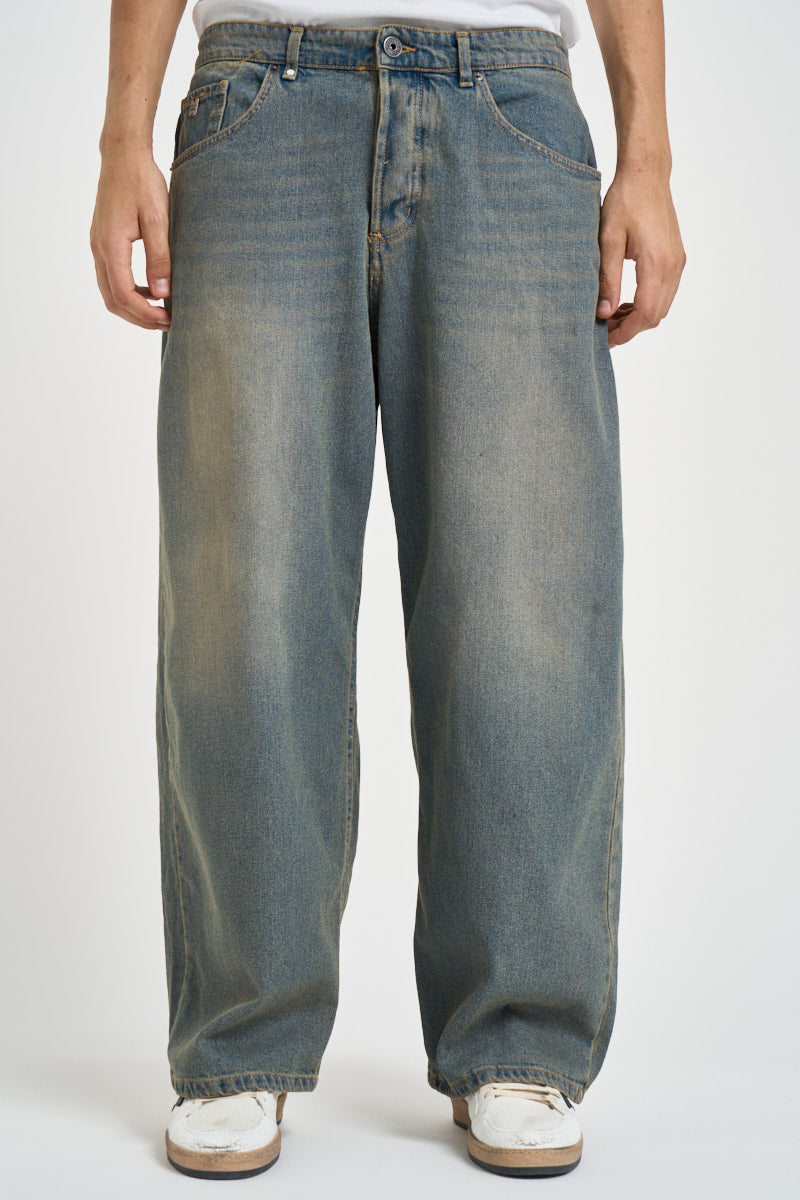 Jeans uomo denim lavaggio vintage celeste 46BLK20 430 BL11 