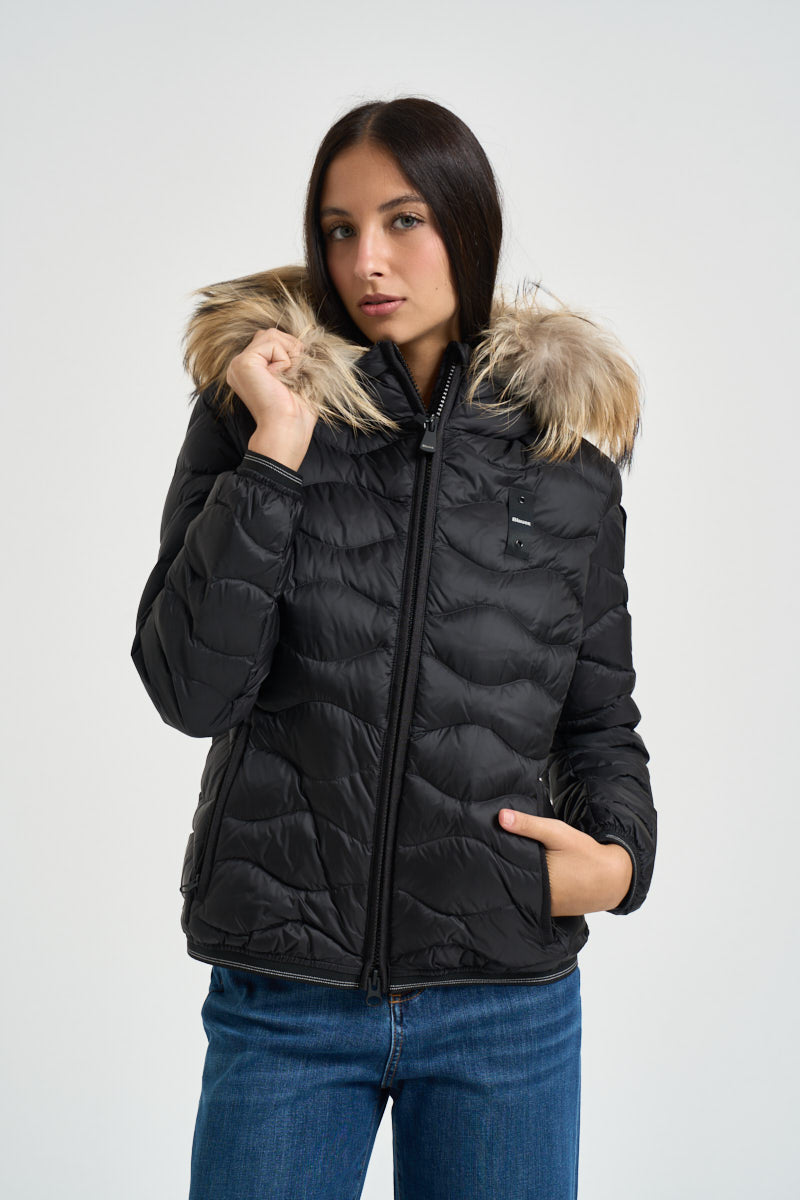 Piumino donna trapuntato nero 26WBLDC03034 999 BLAUER 