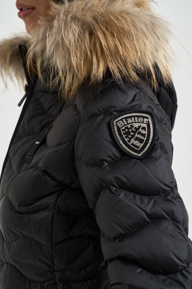Piumino donna trapuntato nero 26WBLDC03034 999 BLAUER 