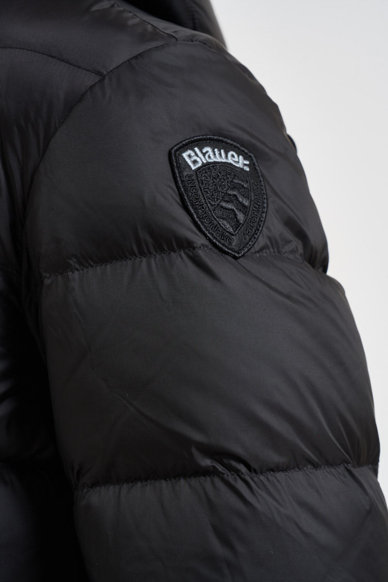 Piumino uomo con cappuccio nero 26WBLUC03025 999LT BLAUER 