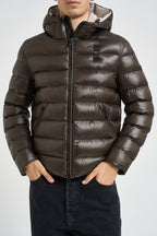Piumino uomo semi-lucido marrone 26WBLUC2054 382EB BLAUER 