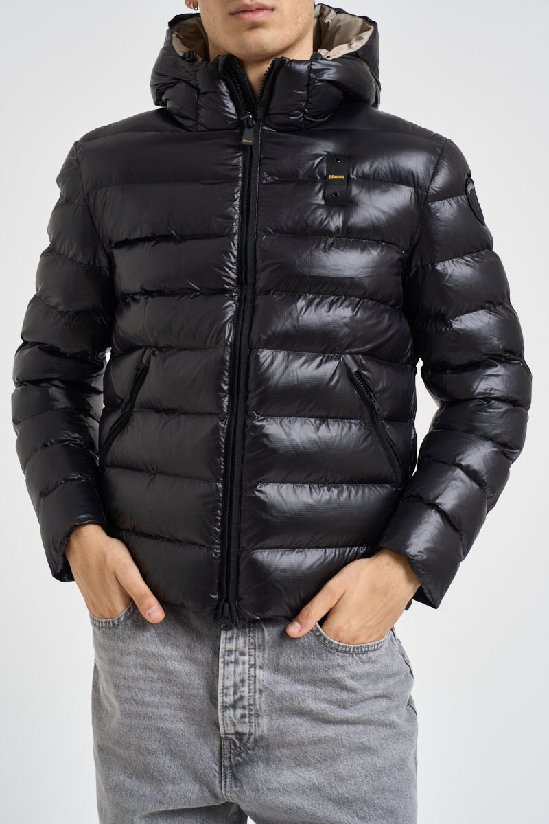 Piumino uomo semi-lucido nero 26WBLUC2054 999 BLAUER 