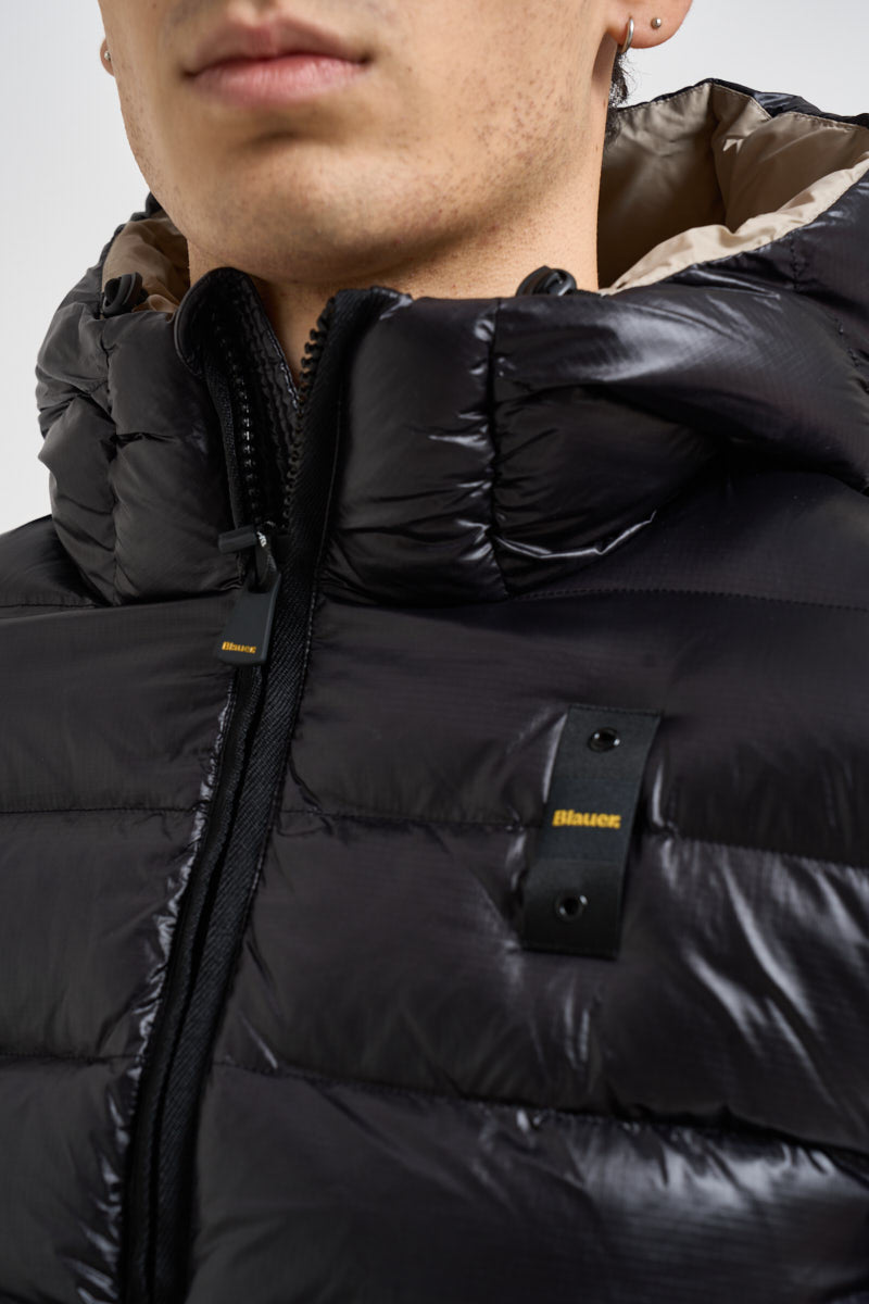 Piumino uomo semi-lucido nero 26WBLUC2054 999 BLAUER 