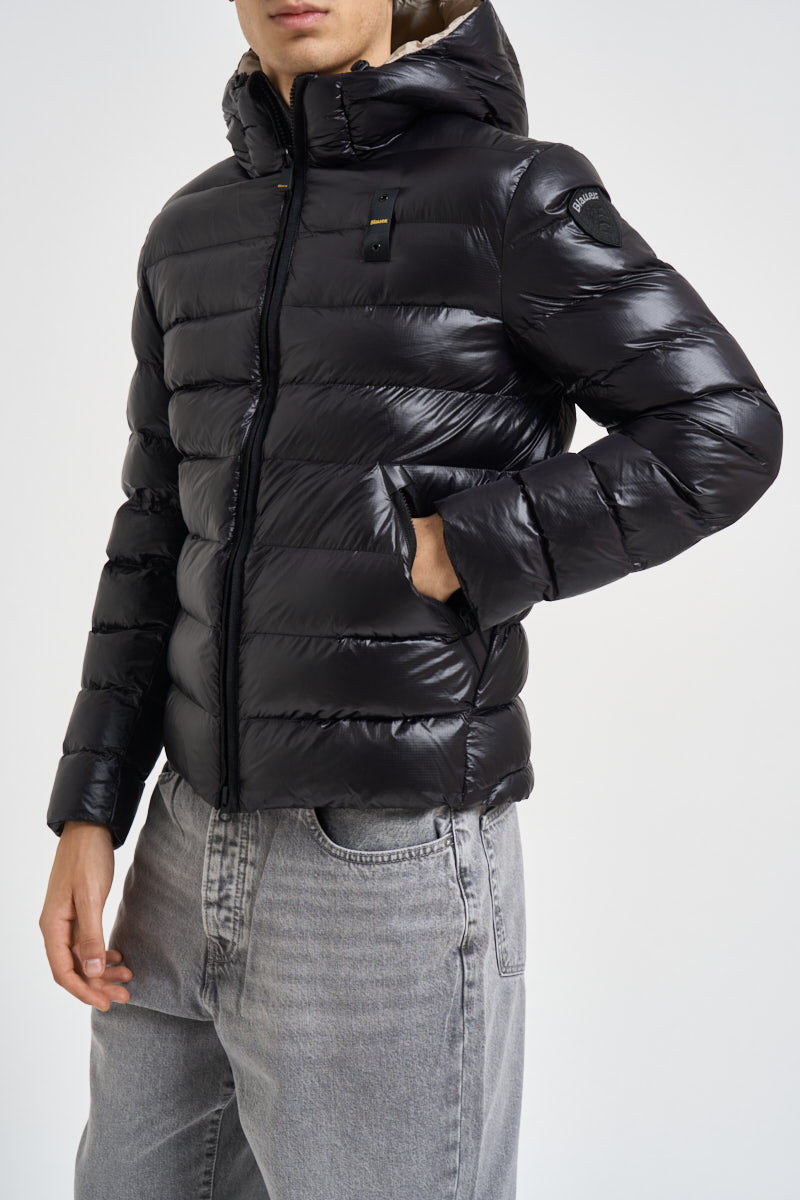 Piumino uomo semi-lucido nero 26WBLUC2054 999 BLAUER 