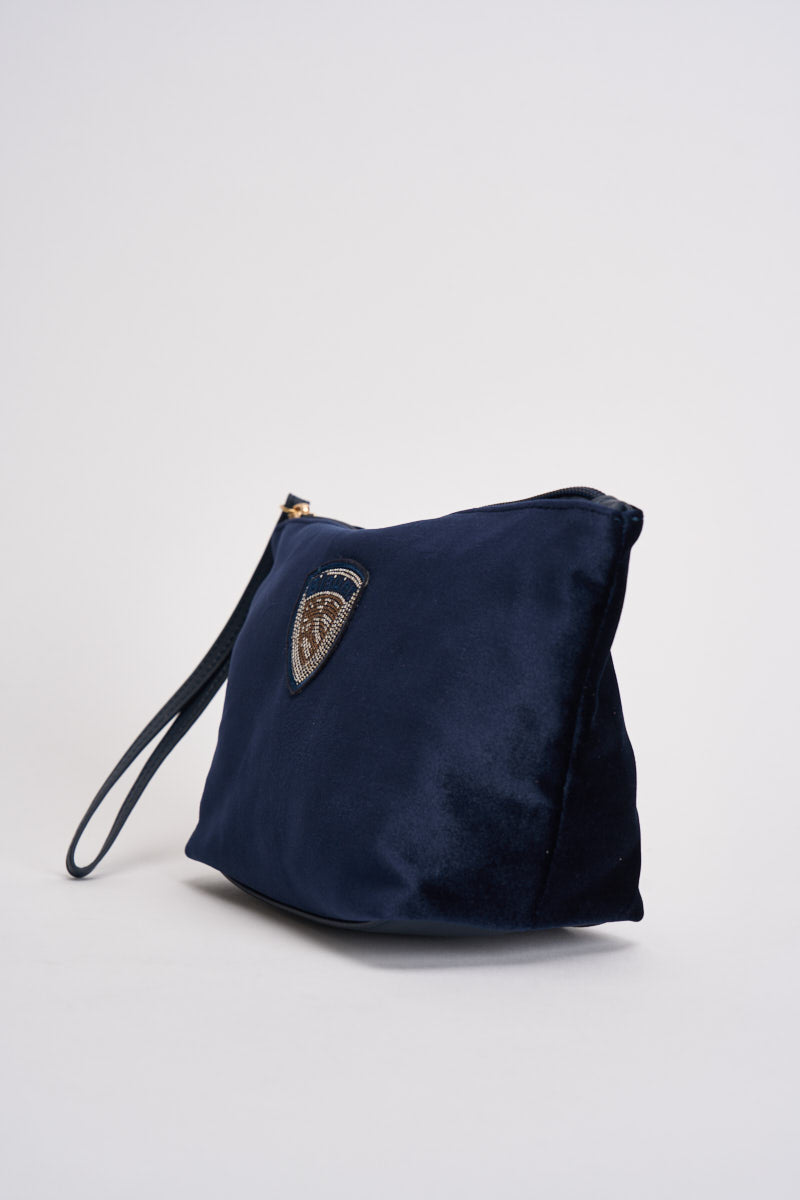 Beauty case donna in velluto blu F6DEBBY NAVY BLAUER 