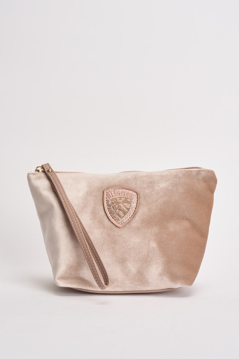 Beauty case donna in velluto rosa F6DEBBY NUD BLAUER 