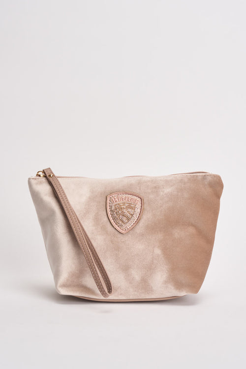 Beauty case donna in velluto rosa F6DEBBY NUD BLAUER 