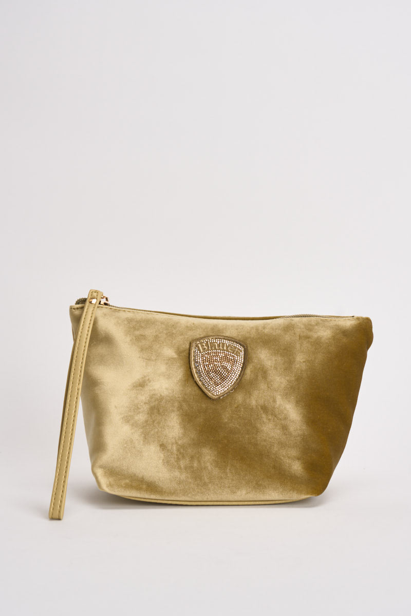 Beauty case donna in velluto verde F6DEBBY OLI BLAUER 