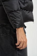 Piumino donna corto nero 6012ROMA DLC690 BOMBOOGIE 