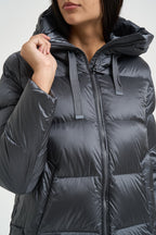 Piumino donna midi grigio GENEVA6630 DLC652 BOMBOOGIE 