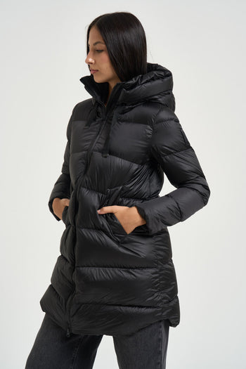 Piumino donna midi nero - 3