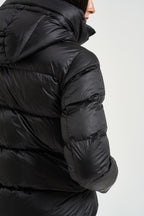 Piumino donna midi nero GENEVA6630 DLC690 BOMBOOGIE 