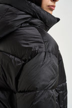 Piumino donna corto nero RIGA8139 DLC690 BOMBOOGIE 