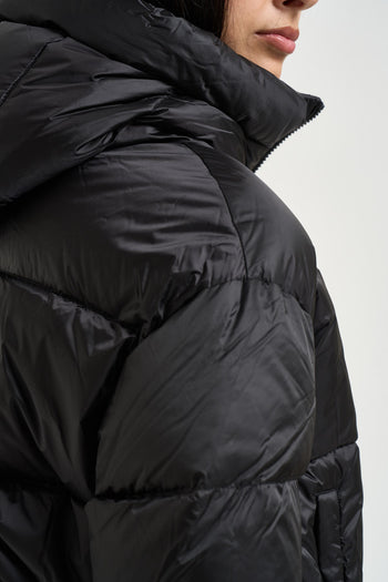 Piumino donna corto nero - 5