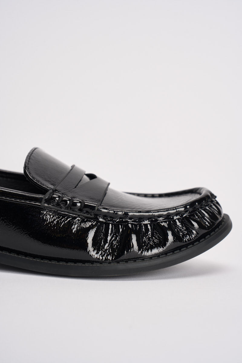 Mocassini donna in vernice nera 3060 NERO CAFFÈ NERO 